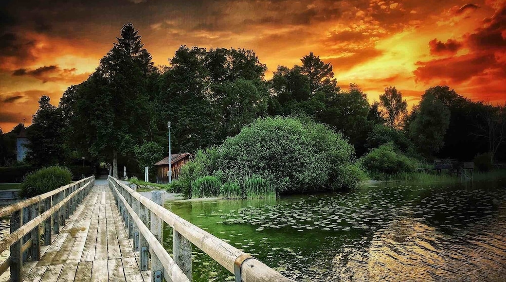 A dramatic sunset before the storm, @ lovely little town called Riederau in Bavaria by lake Ammersee
