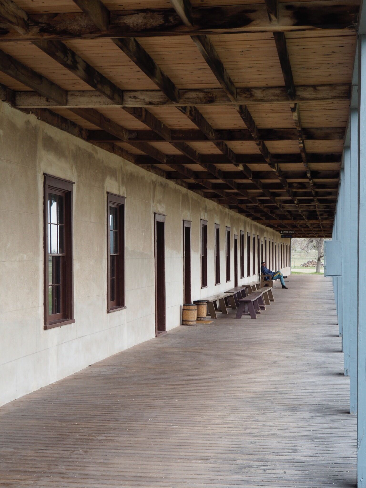 Soldier waiting for school groups :)