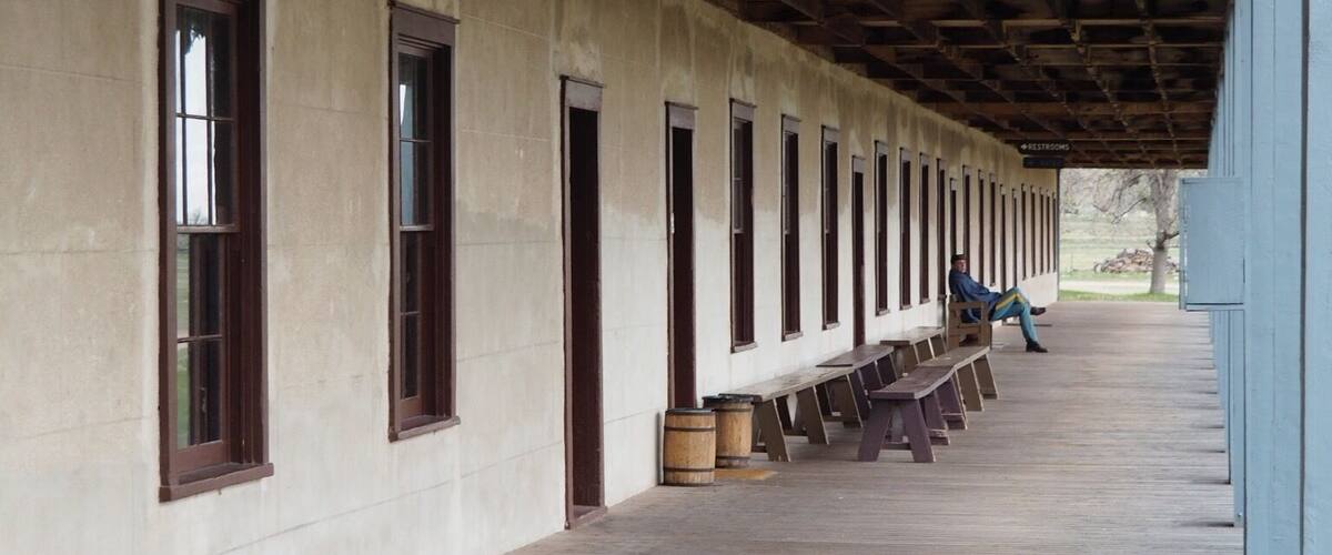 Soldier waiting for school groups :)