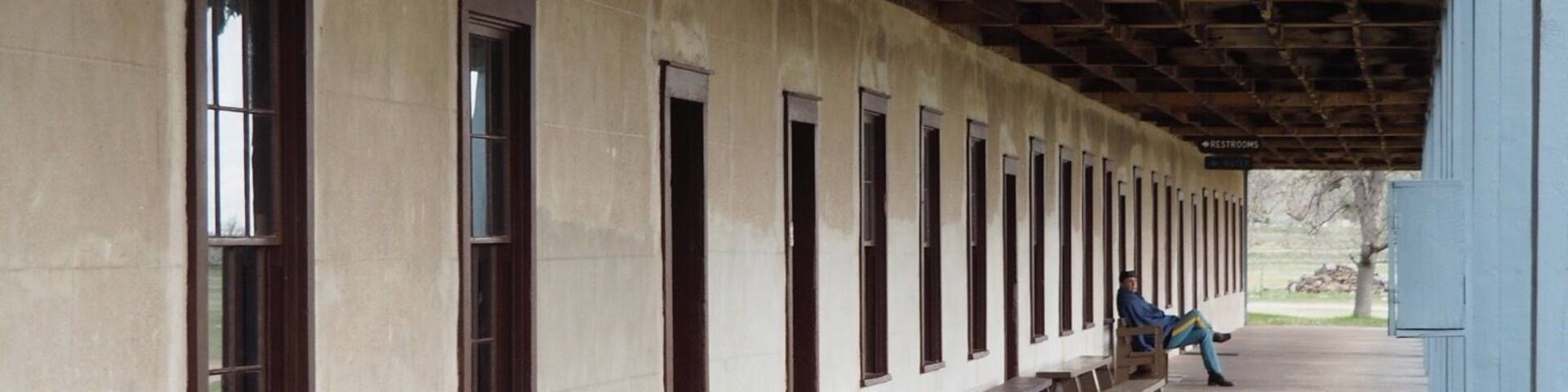 Soldier waiting for school groups :)