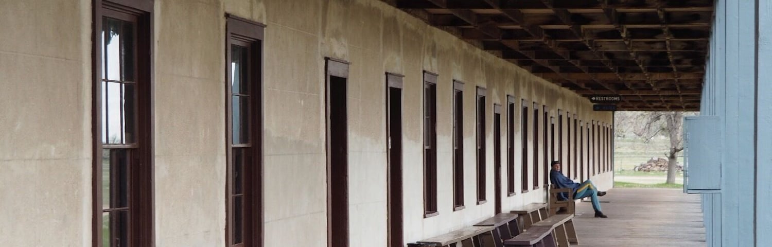 Soldier waiting for school groups :)