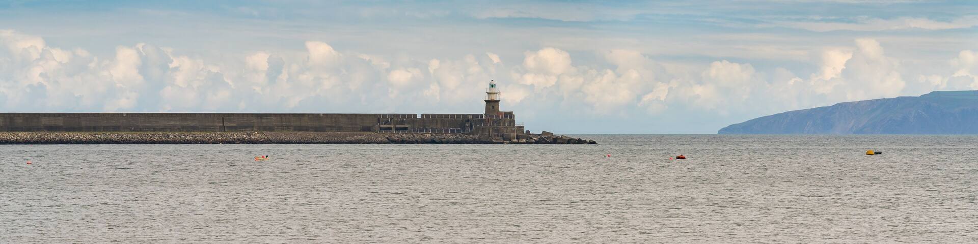 Clouds over Fishguard Bay, Goodwick, Pembrokeshire, Dyfed, Wales, UK