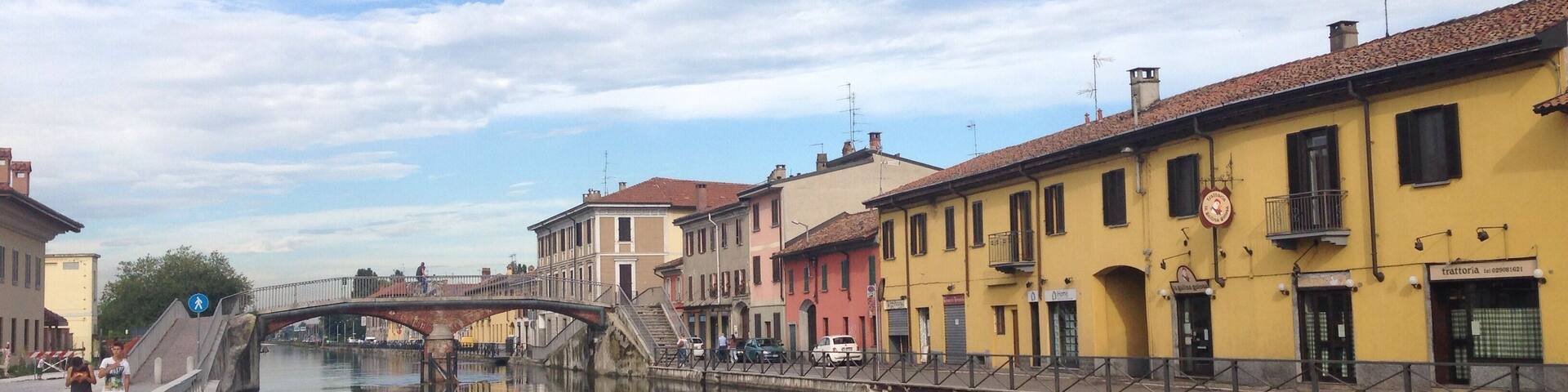 Gaggiano - Il Naviglio Grande - Via Gozzadini e Via Roma