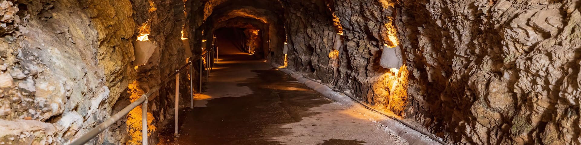 Interior view of the cave of Inner Space Cavern