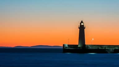 Donaghadee lighthouse before dawn.