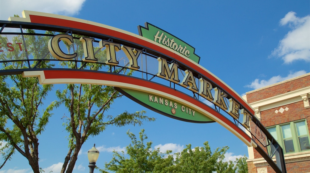 River Market which includes signage