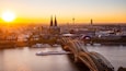 Cologne Triangle Panorama featuring boating, a bridge and a river or creek