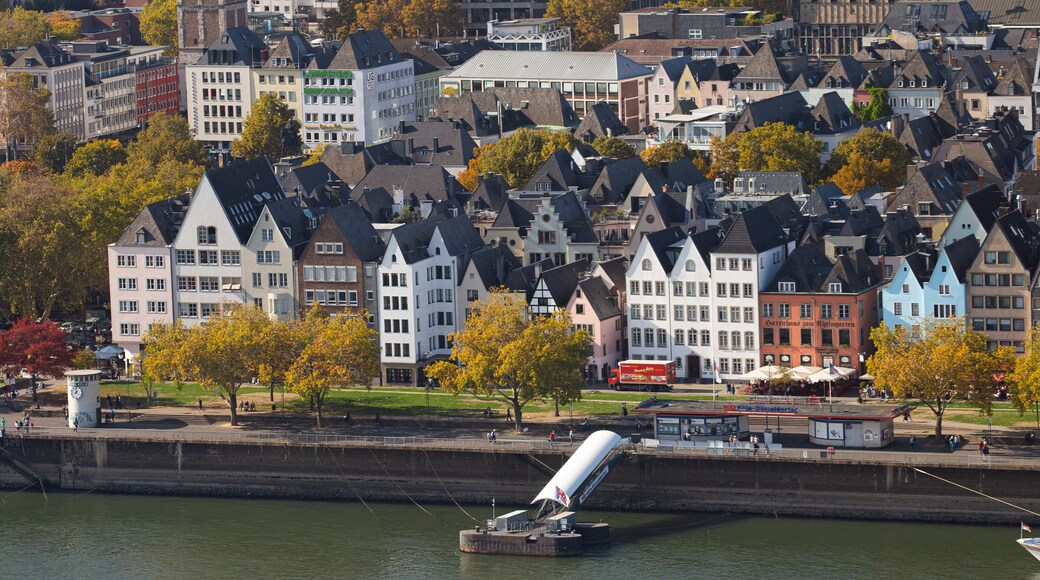 Cologne Triangle Panorama showing a city, a river or creek and landscape views
