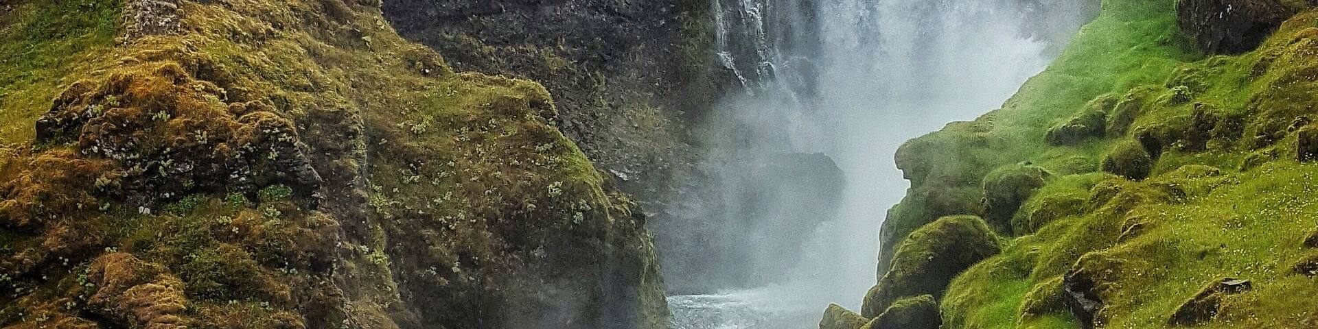 Dynjandi-A beautiful multilevel waterfall which cascades down the mountainside- in the Western Fjords- stunning and I think my favourite in Iceland