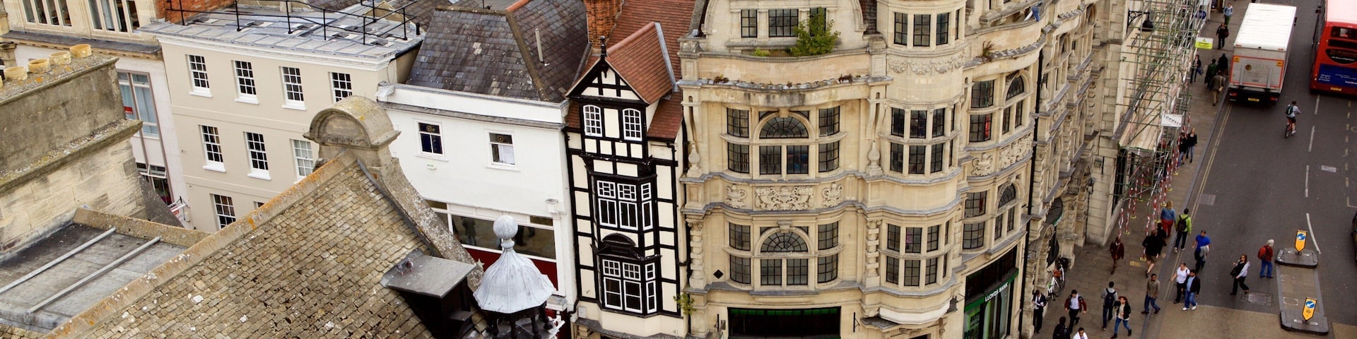 Carfax Tower which includes street scenes and heritage elements