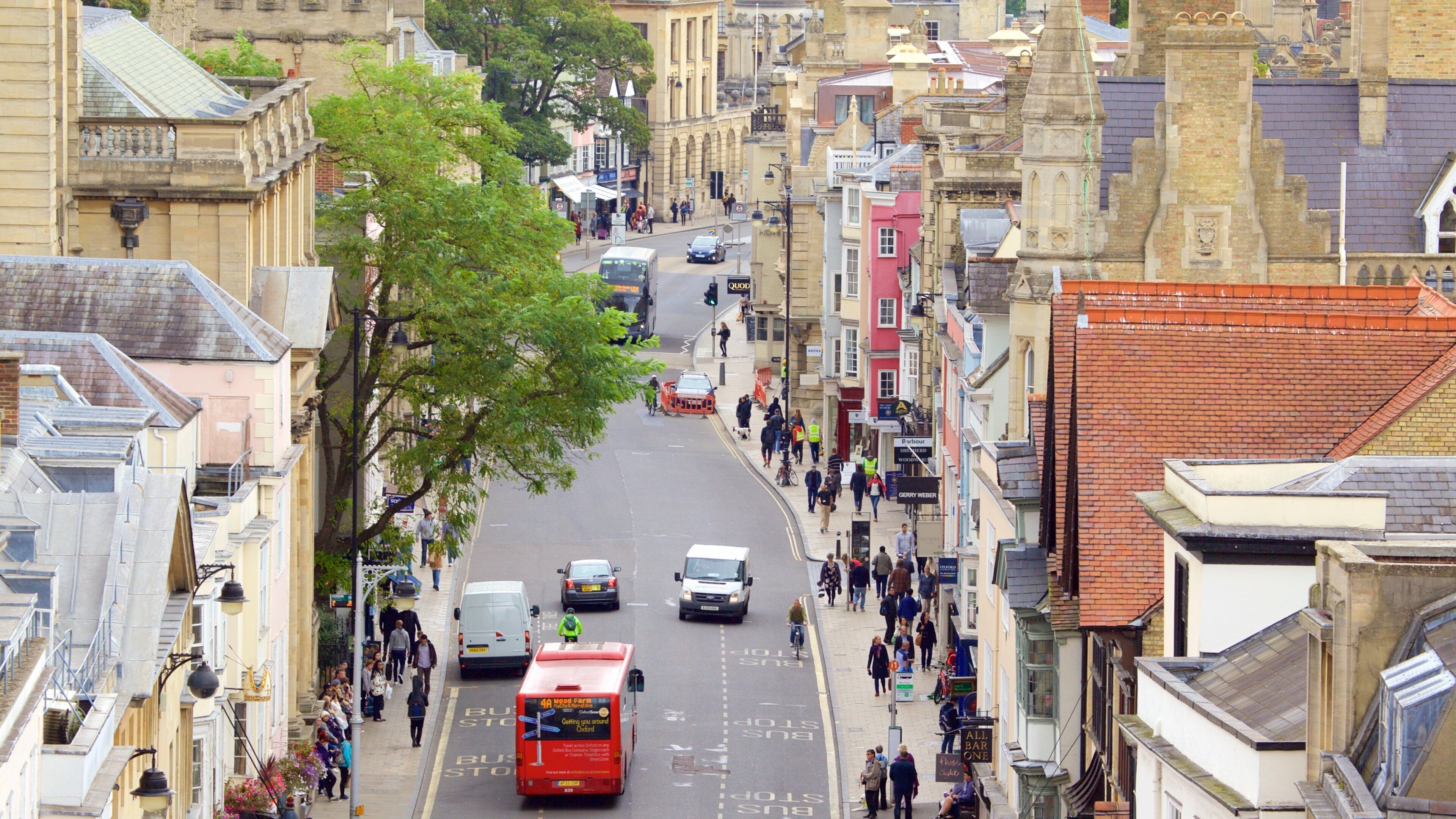Carfax Tower which includes street scenes