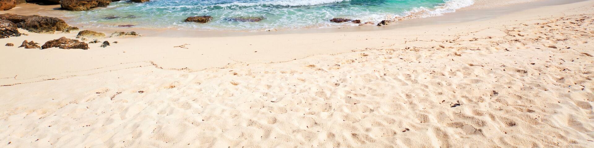 Beach and rocks at pointe des Châteaux, Guadeloupe