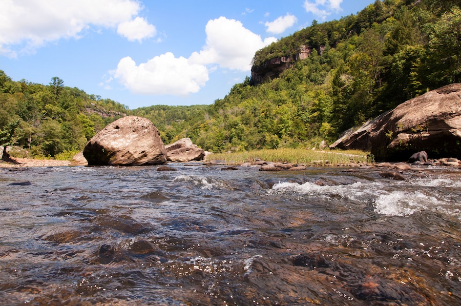 Small rapids on the Big South Fork of the Cumberland River neat Stearns, Kentucky.