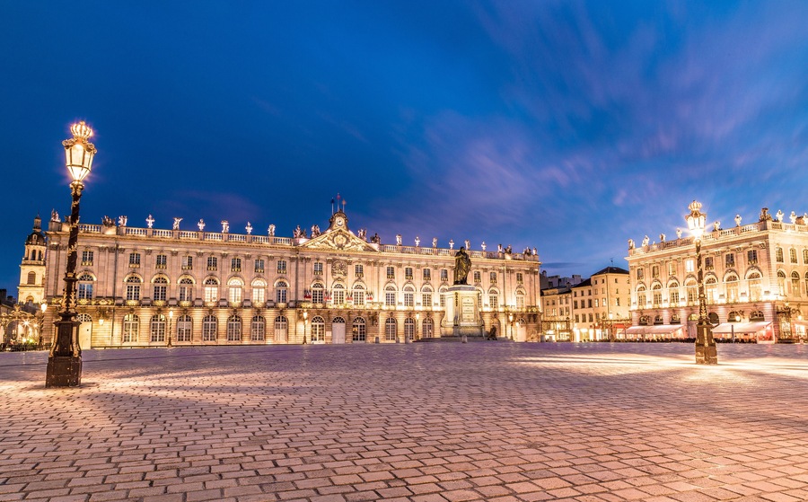 Place Stanislas Nancy Frankreich bei Nacht