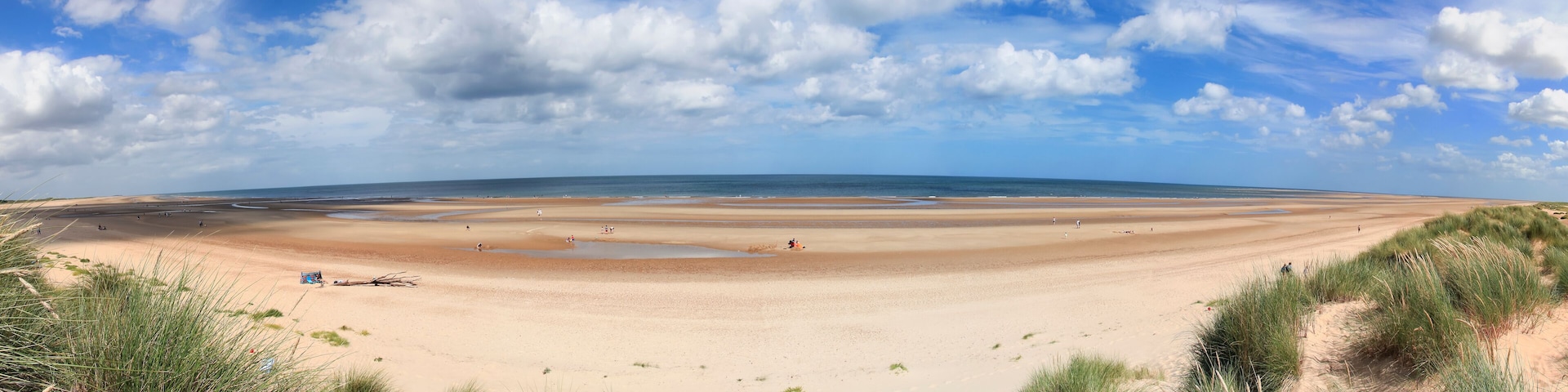 Holkham Beach Panorama Norfolk England