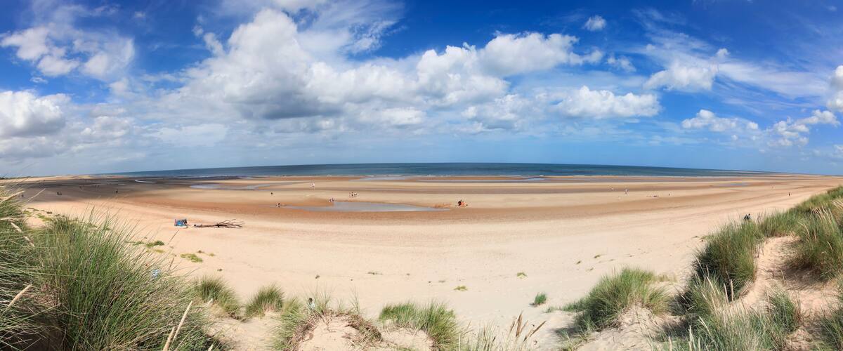 Holkham Beach Panorama Norfolk England