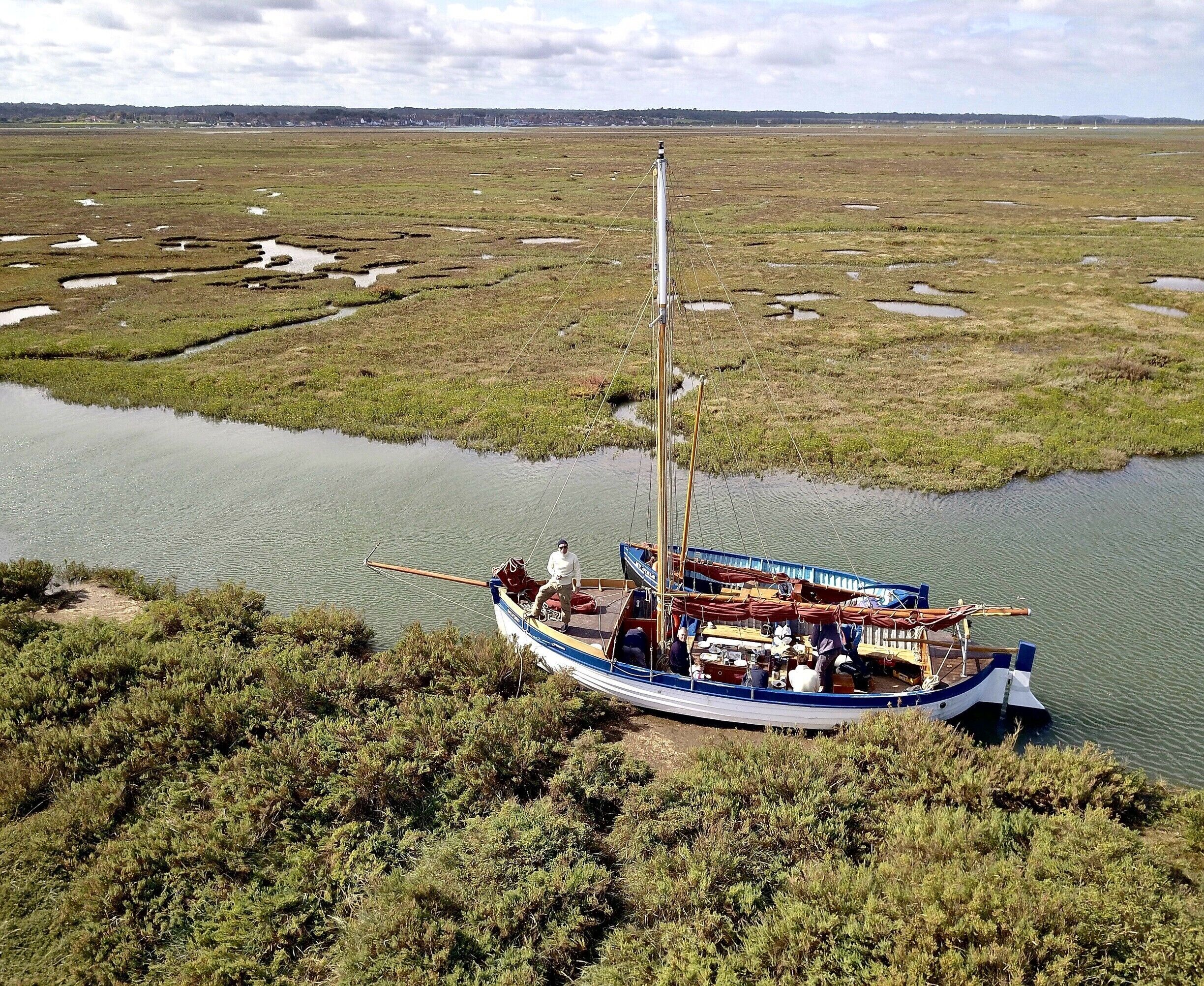 Have a day out with the coastal exploration company on a traditional sailing boat through the  North Norfolk creeks.
