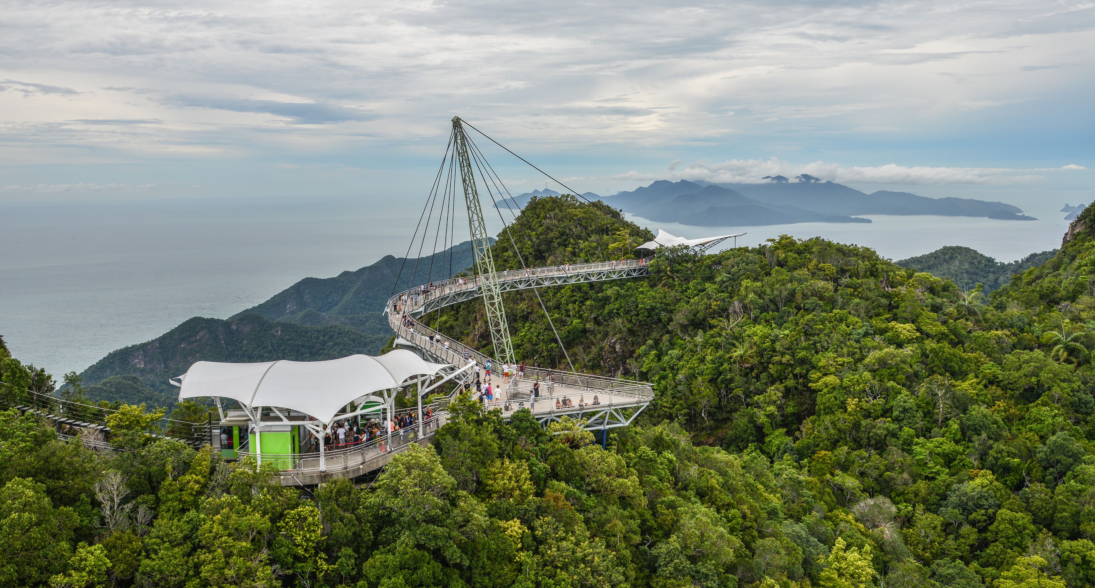 Sky Bridge on mountain and tropical forests