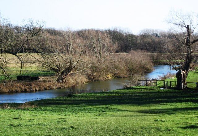 Grantchester view of the River Cam This is the point in the River Cam where most people who hire a punt from by the Garden House Hotel in town call it a day. From here it is just a short walk up the valley side into the village where the Green Man and Red Lion pubs are ready to sell a cool beer and food. The land on the farside of the river is part of Trumpington Hall estate. The woodland is known as Eight Acre Wood.