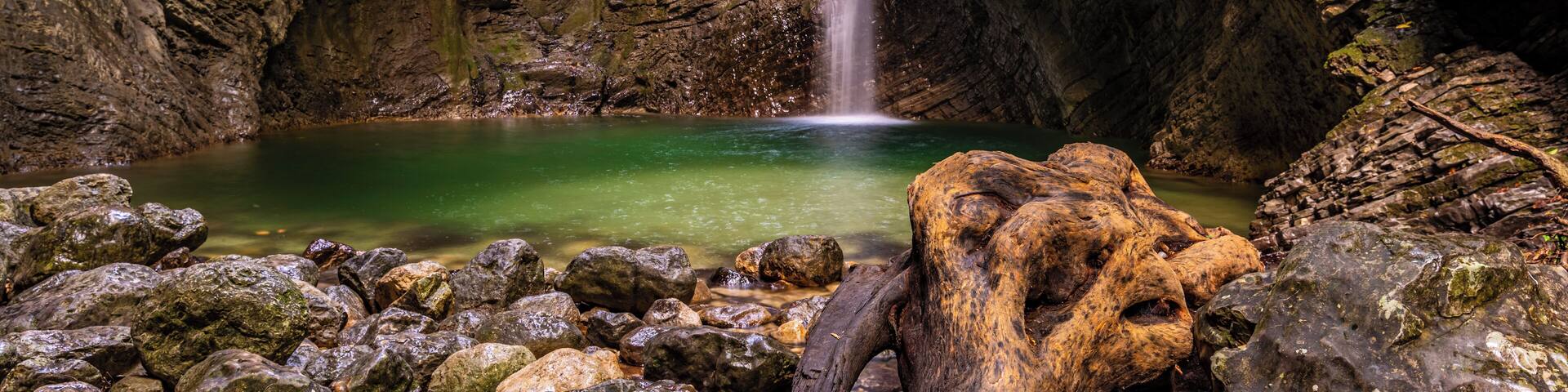 Slap Kozjak in Slovenia.