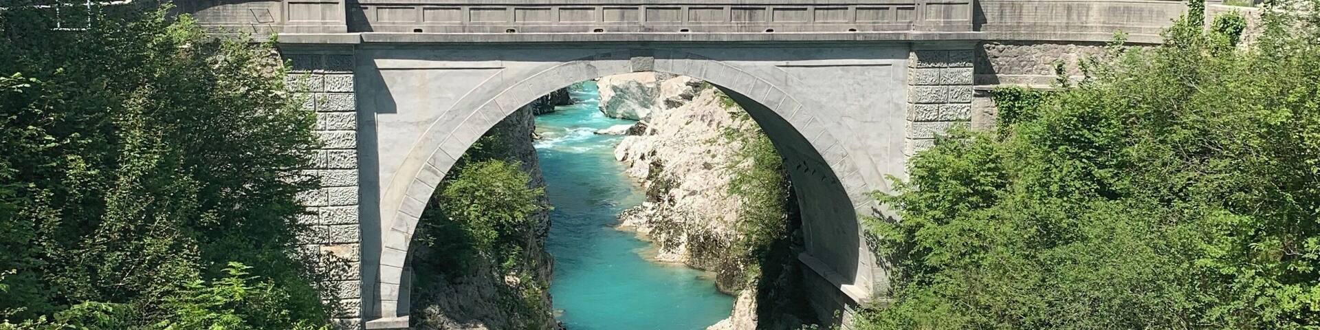 Napoleon Bridge Kobarid Slovenia. Yes, that’s the color of the water!