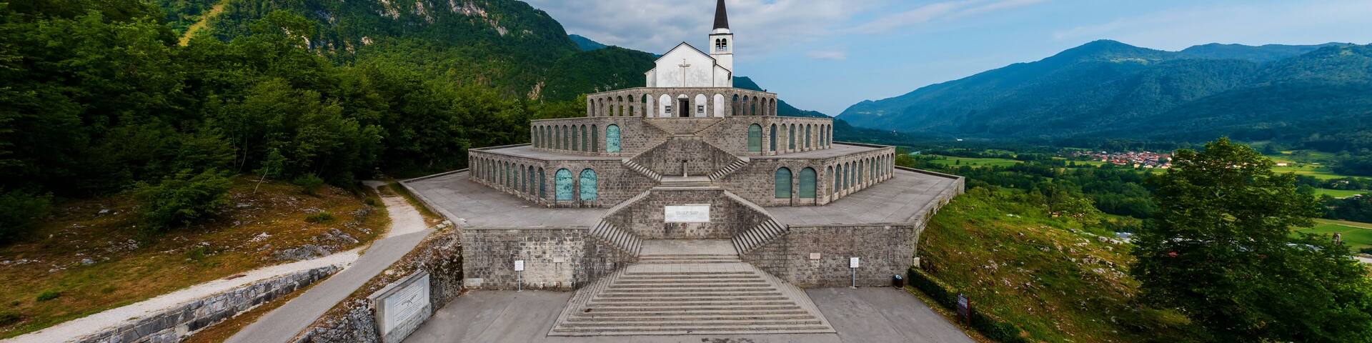 Italian Charnel house in Kobarid Slovenia. This is a memorial place for the italian soliders victims of I. world war. Built in 1938 in Kobarid town, soca valley.