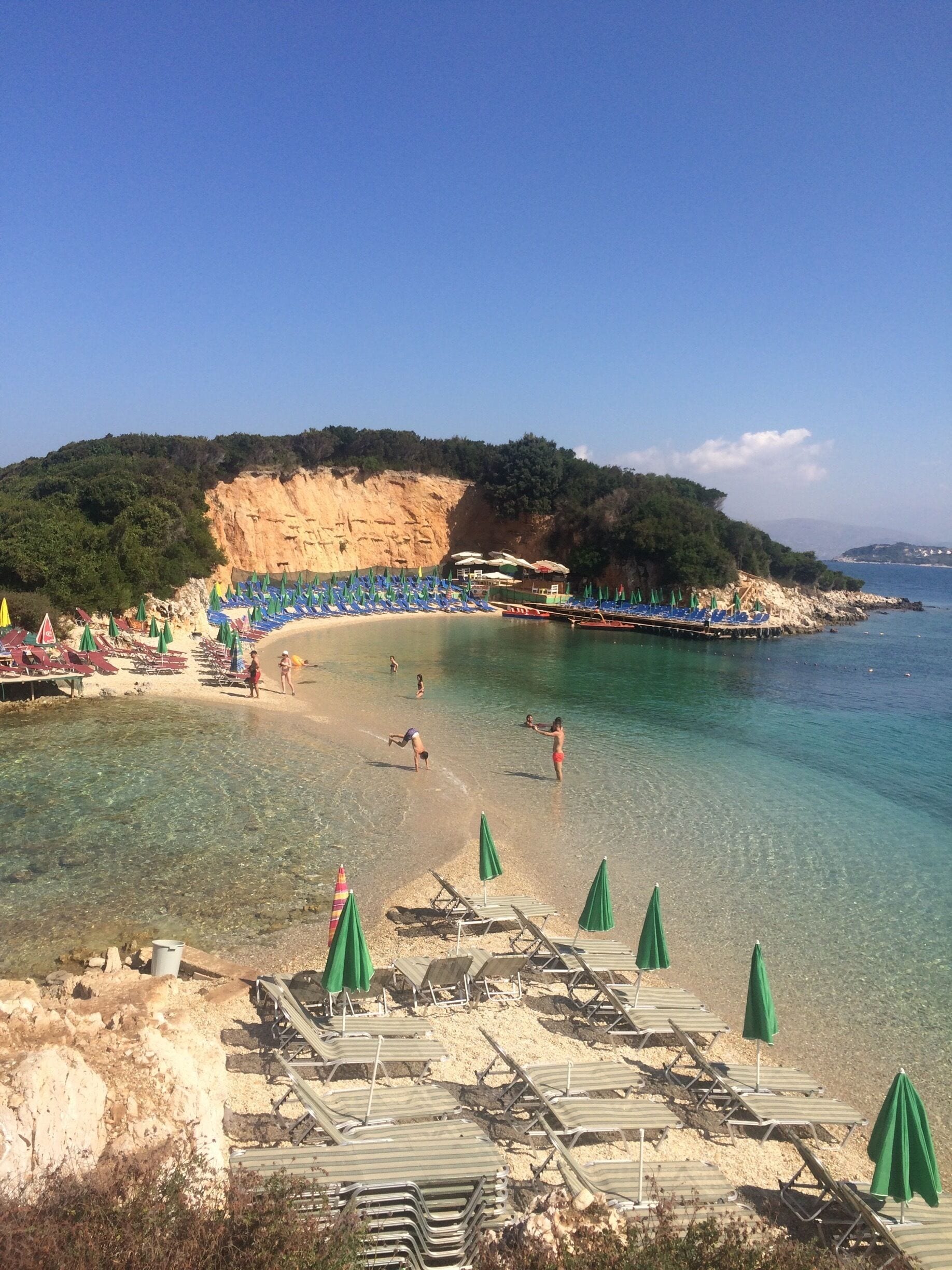 Great small island easily reached by paddleboat from Ksamil