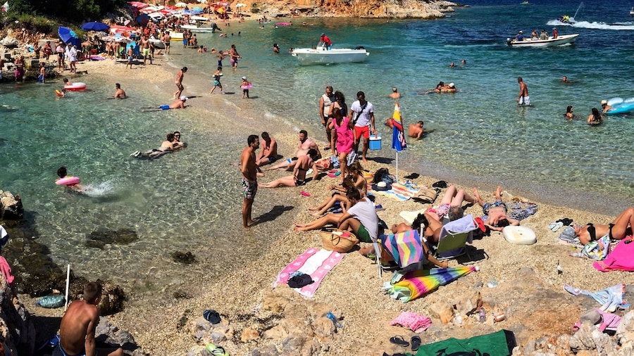 This little island is part of the Ksamil islands on the Albanian riviera. You can take a small boat from the mainland for about $4 roundtrip. You must arrange with the driver a pickup time.
Albania is a beautiful country off the mainstream tourist map, and definitely worth a visit for the beautiful waters and cheap prices. Check out more of Albania on my latest blog post➡️ www.crazytravelista.com :)
#bestof5