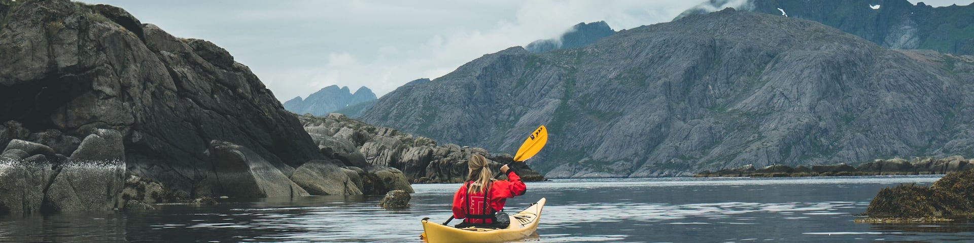 Kayak paddle in Norway