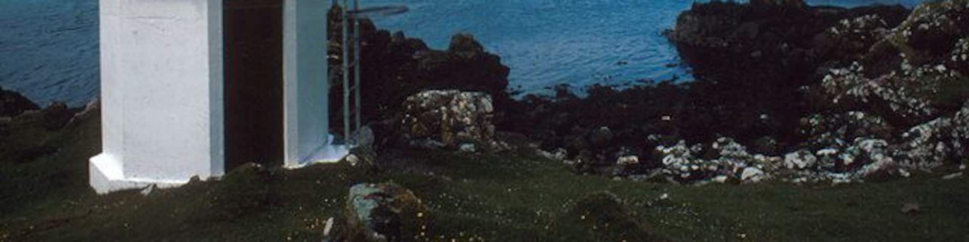 Navigation beacon, Sound of Islay Behind the beacon is Sgarbh Breac on islay