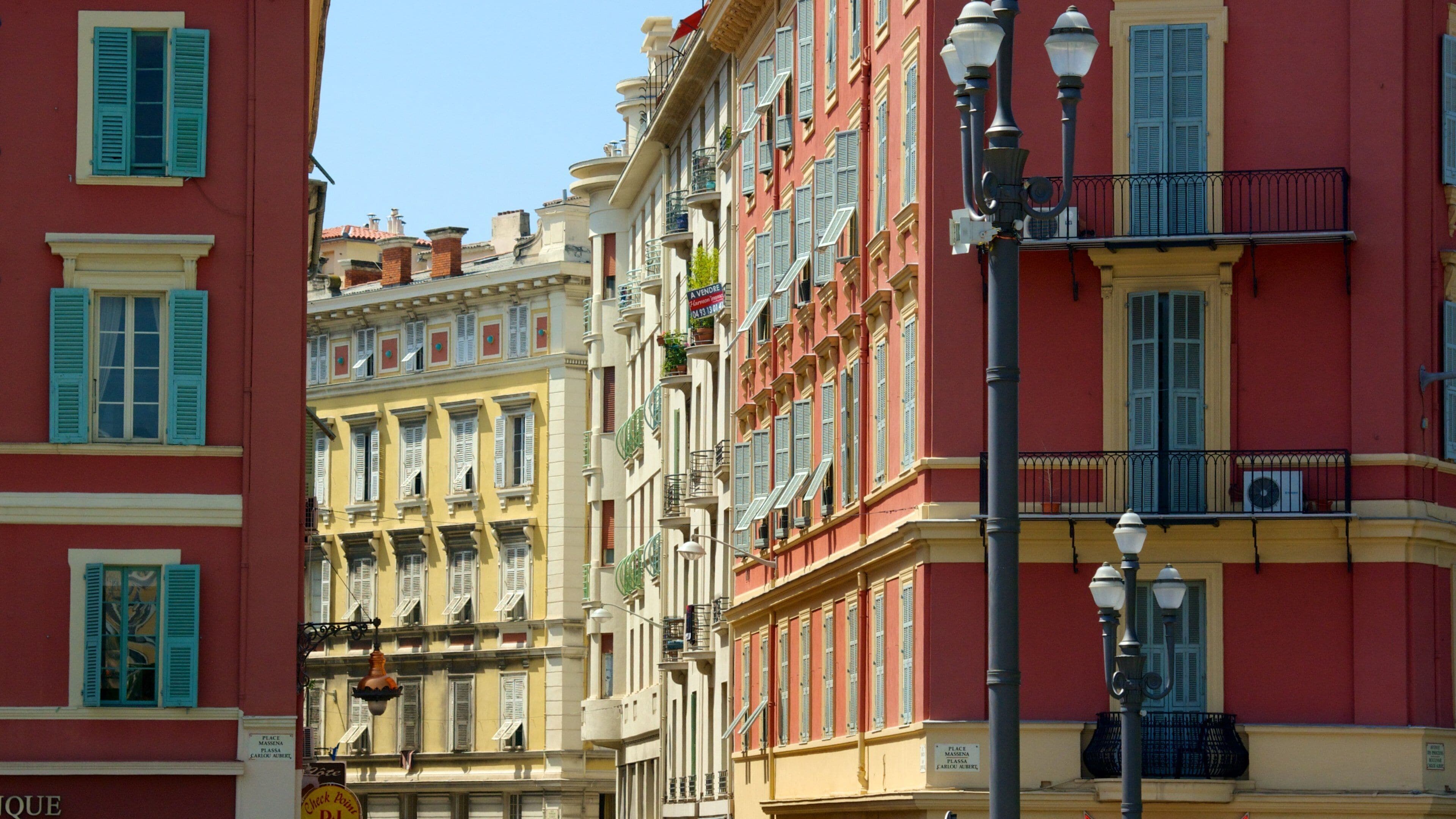 Place Massena featuring heritage architecture