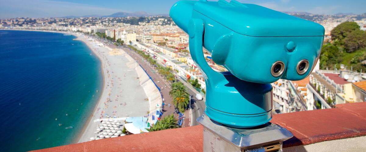 Promenade des Anglais showing views, a coastal town and general coastal views
