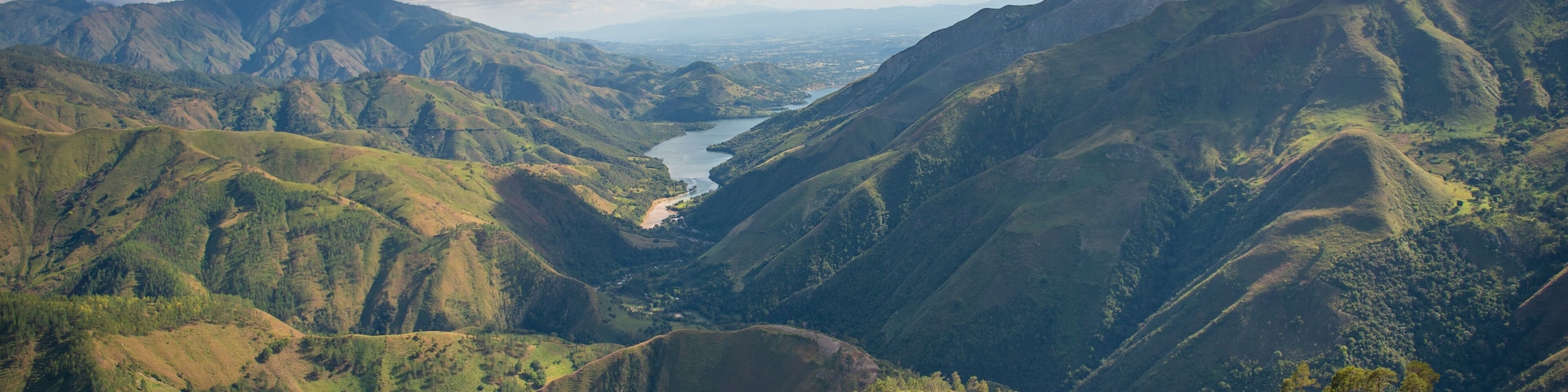 Aerial view of mountains in San Juan de la Maguana , Dominican Republic