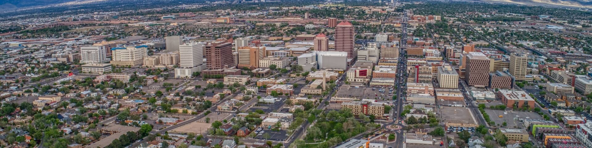 Aerial View of Albuquerque, The biggest City in New Mexico