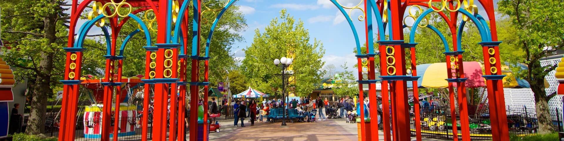 Kennywood which includes rides and signage