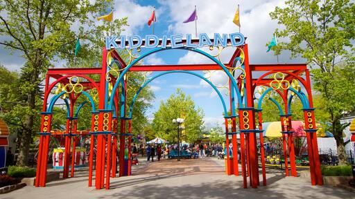 Kennywood which includes rides and signage