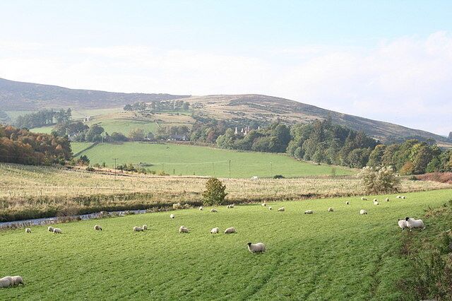 North of the River Don with Glenbuchat Castle right of centre.