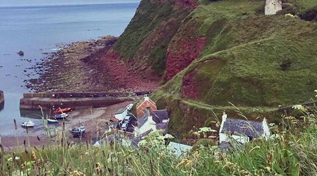 Pennan is a lovely little village on the north east coast of Scotland, tucked away at the bottom of a cliff with incredible views #scotland #northeast