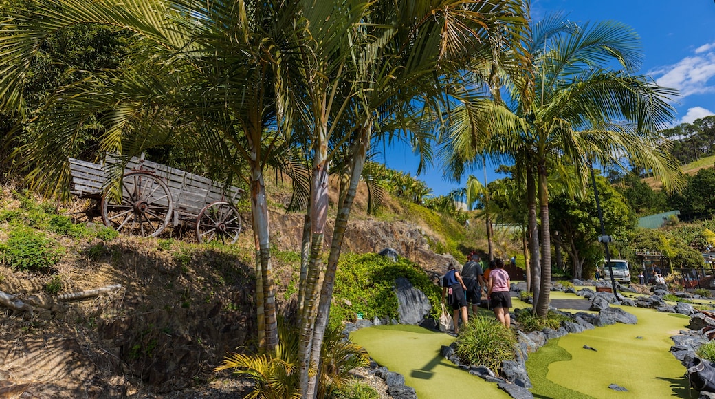 Big Banana Fun Park which includes golf as well as a small group of people