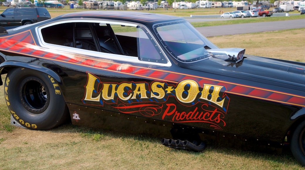 Lucas Oil Indianapolis Raceway Park featuring signage