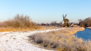 Windmill near Sande at cold winter morning