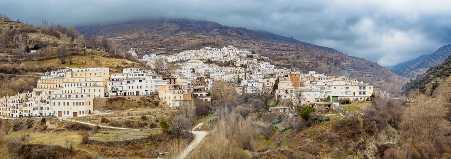 Trevelez village in Alpajurra of Granada province, Spain