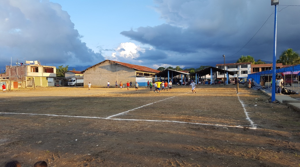 Football is everywhere. Pillcopata in Manu National Park. Peru