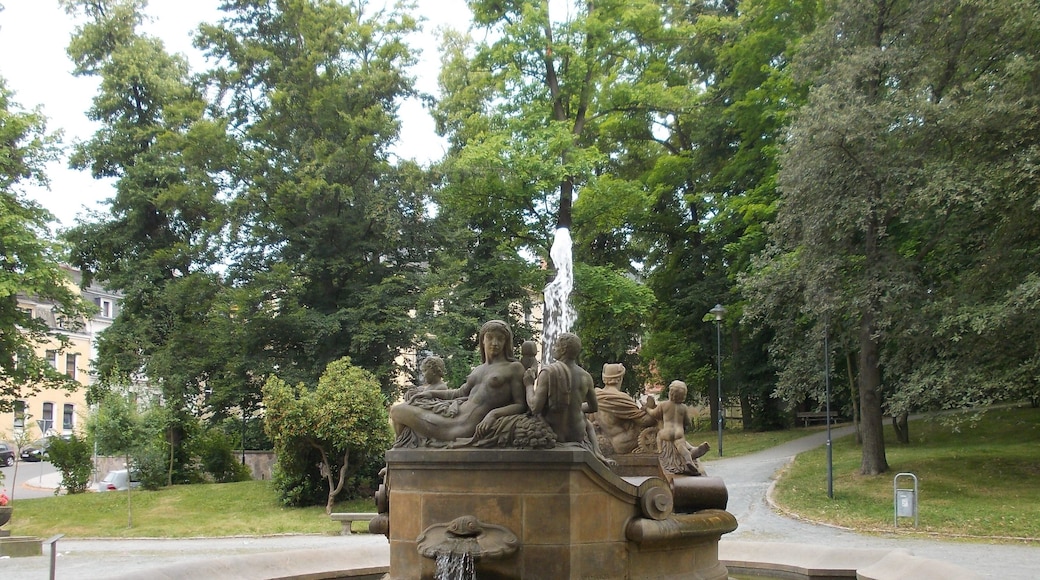 Wettin Fountain in Crimmitschau (Zwickau district, Saxony)
