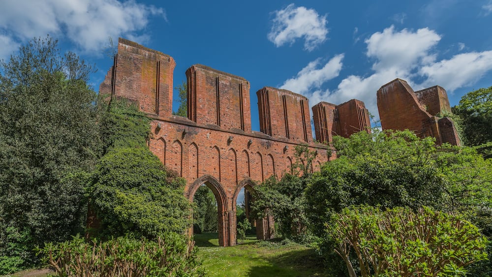 View of the castle in the monastery Hude, Oldenburg, Germany.