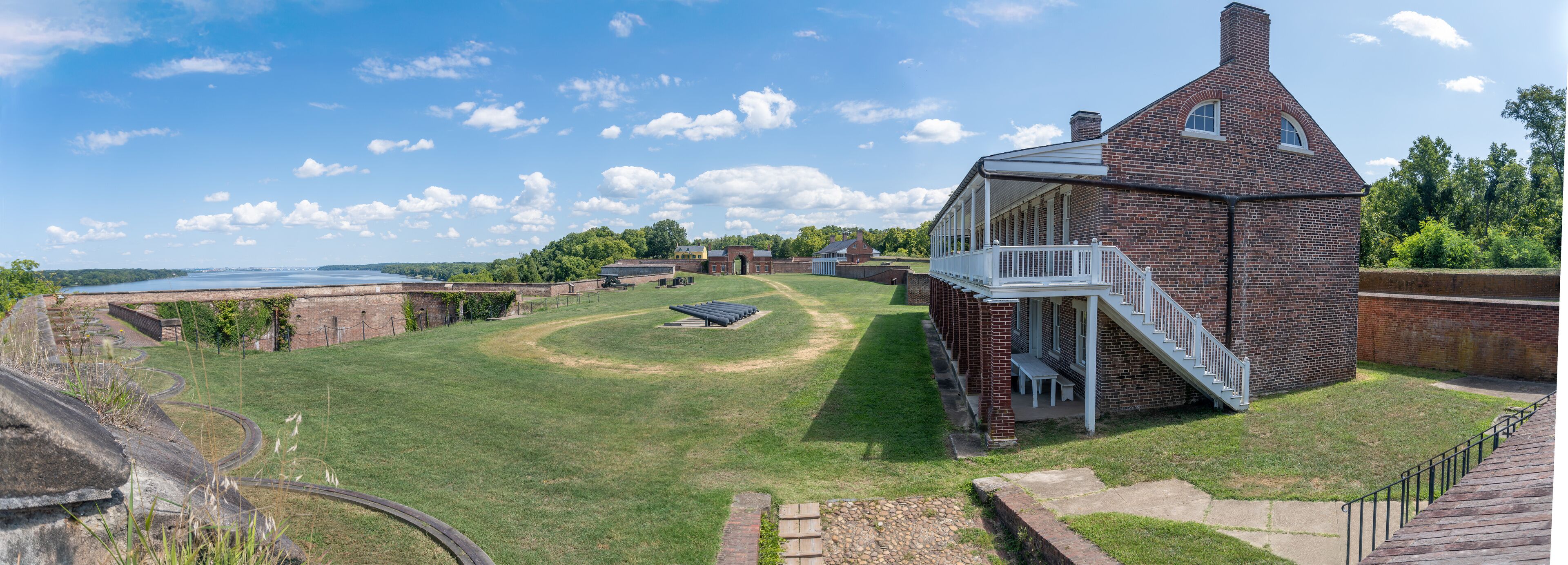 Fort Washington Park, in Fort Washington, Maryland. Historic defensive fort protecting Washington  D.C., overlooking Potomac River. National Park Service, National Capital Parks-East. 