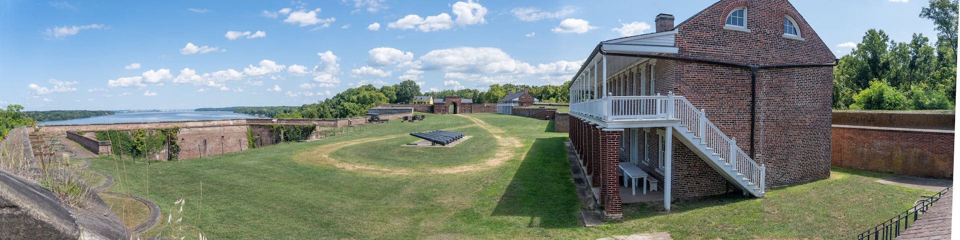 Fort Washington Park, in Fort Washington, Maryland. Historic defensive fort protecting Washington D.C., overlooking Potomac River. National Park Service, National Capital Parks-East.