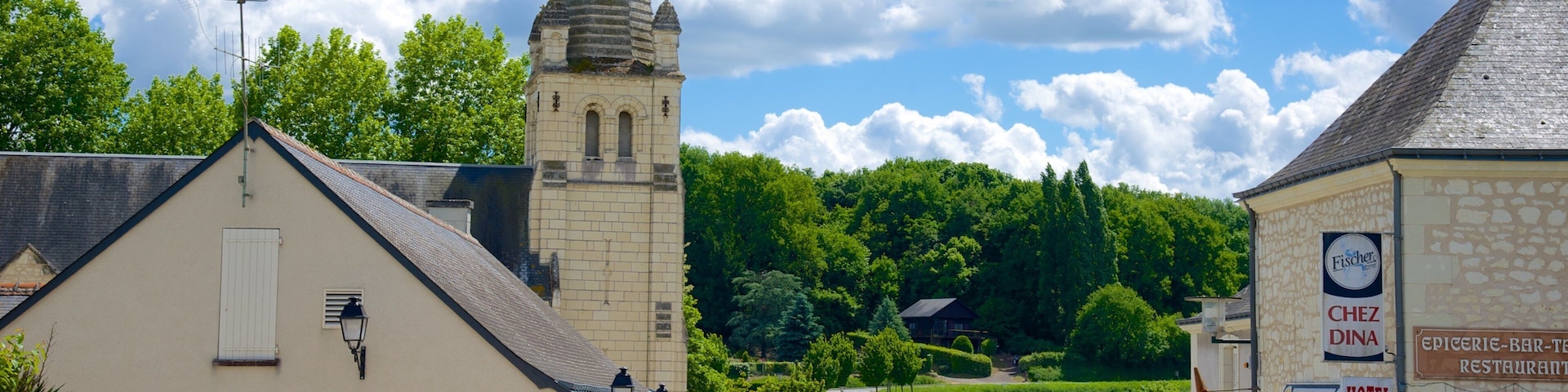Saint-Benoit-sur-Loire trong đó bao gồm cảnh đường phố, di sản và thị trấn nhỏ
