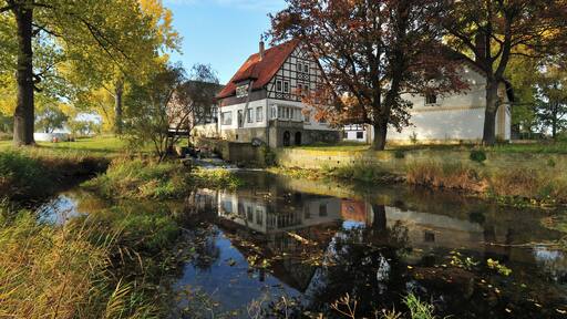 The "Rosenmรผhle" on the river Haller is a former water mill in Adensen, Nordstemmen, Lower Saxony, Germany.
