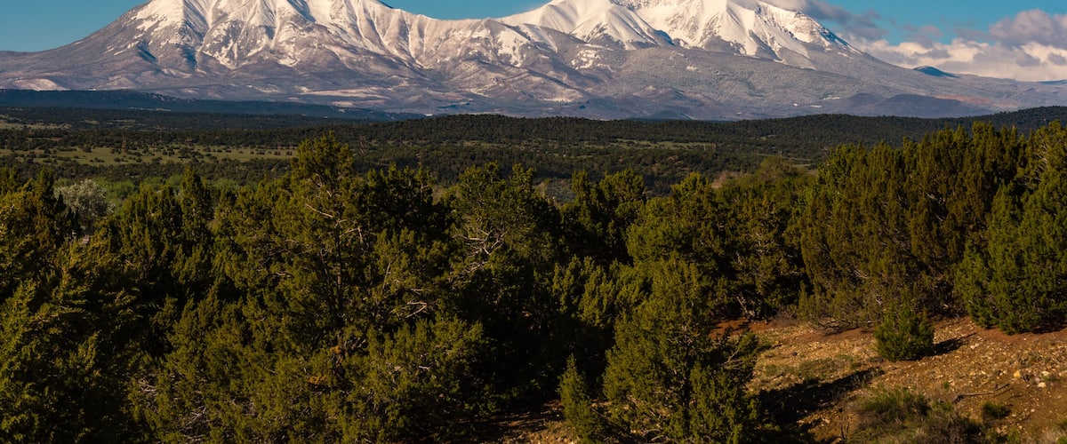 Spanish Peaks Majesty on a Clear Day